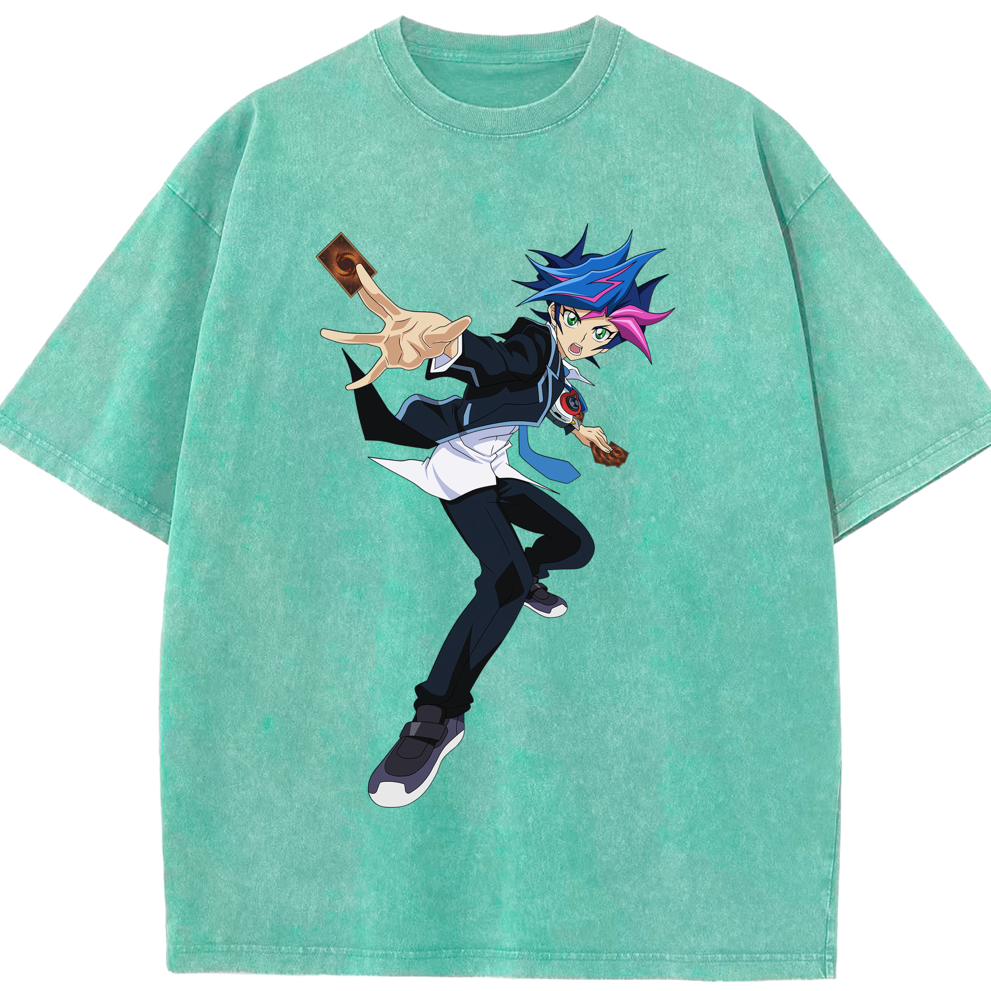（画像用） 遊☆戯☆王 Yu-Gi-Oh! 綿100% ヴィンテージ風 半袖Tシャツ（フロントプリント）